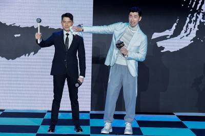 郭富城王千源出席《破局》发布会